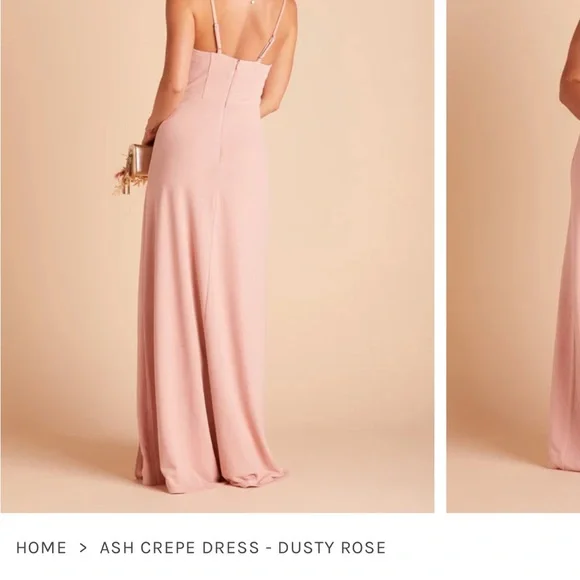 Birdy Grey Ash Crepe Bridesmaid Dress- Dusty Rose - Picture 2 of 3
